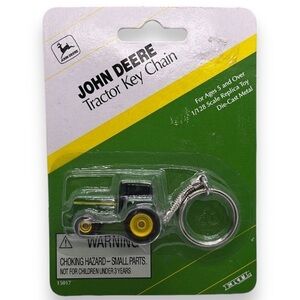 John Deere Tractor Keychain New in Box 1998 Green Ertl